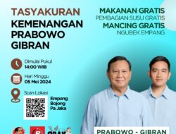 Relawan Prabowo Gibran Bogor Raya “Ngubek Empang” Dan Bagi Susu Gratis Rayakan Kemenangan Prabowo Gibran