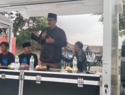 Masyarakat Desa Palasari Girang Sambut Kedatangan Asep Japar Calon Bupati Sukabumi.