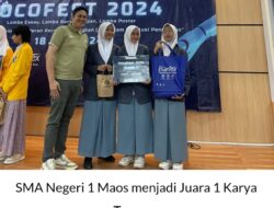 SMA Negeri 1 Maos Menjadi Juara 1 Karya Terapan Vocofest Tingkat Nasional