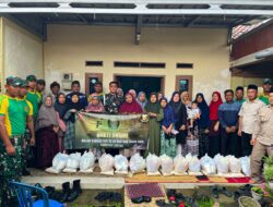 “Indahnya Berbagi”Menjelang HUT Ke-64 Kesatuan Denpom Divif 1 Kostrad, Bakti Sosial Kepada Warga Masyarakat Sekitar.