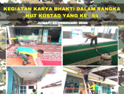 “Menyambut HUT KE-64 Kostrad, Kikav 1/ESC Kostrad Menggelar Karya Bhakti dan Bakti sosial”,