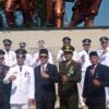 Anggota DPRD Kabupaten Sukabumi dari Fraksi Partai Gerindra Teddy Setiadi Bacakan Teks Naskah Proklamasi Pada Upacara HUT RI Ke-80